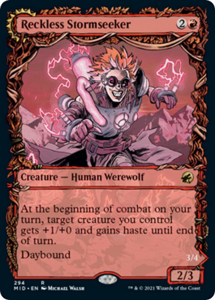 Reckless Stormseeker Showcase 294 (Innistrad: Midnight Hunt)  - Foil | Good Games Morley