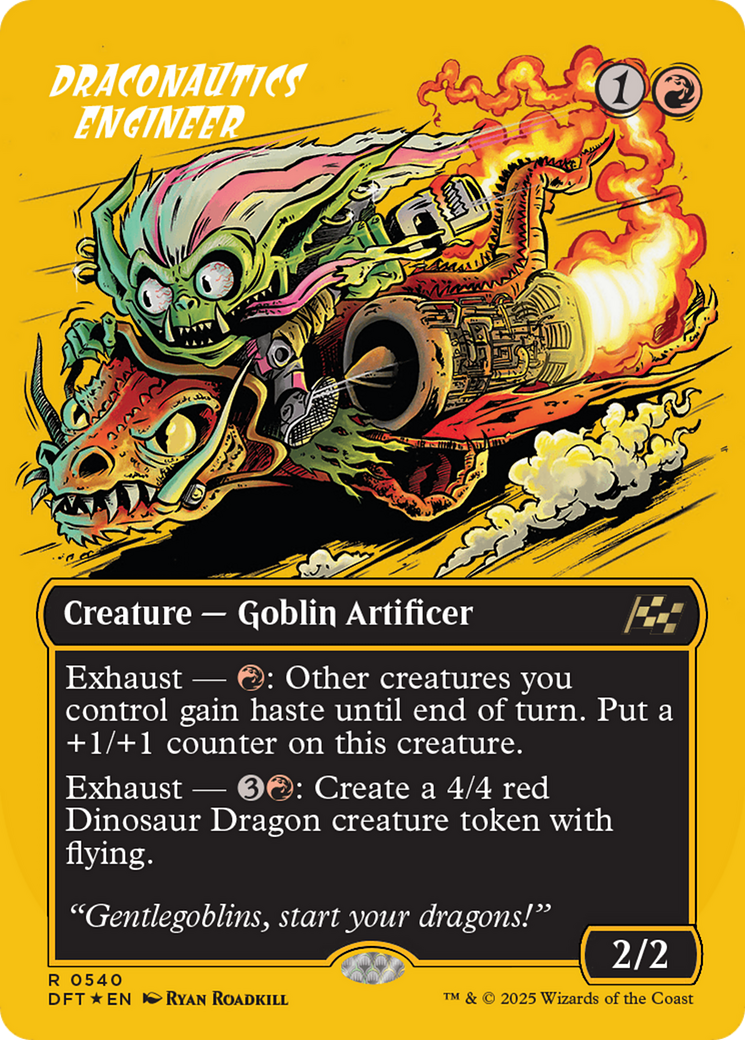 Draconautics Engineer (Borderless) (First-Place Foil) [Aetherdrift] | Good Games Morley