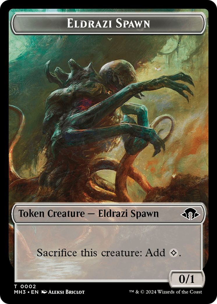 Eldrazi Spawn // Zombie Army Double-Sided Token [Modern Horizons 3 Tokens] | Good Games Morley