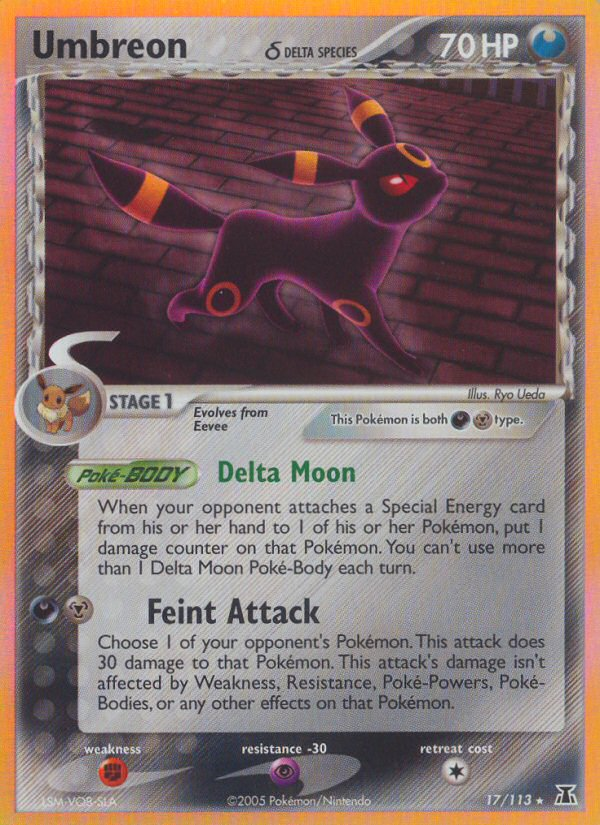 Umbreon (17/113) (Delta Species) [EX: Delta Species] | Good Games Morley