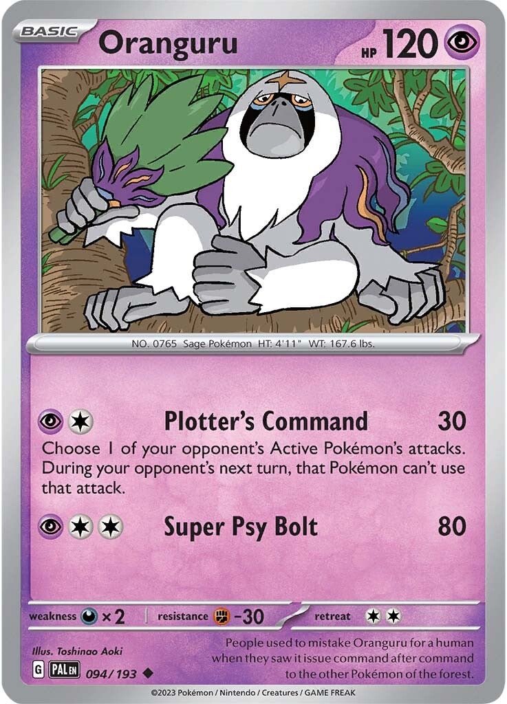 Oranguru (094/193) [Scarlet & Violet: Paldea Evolved] | Good Games Morley