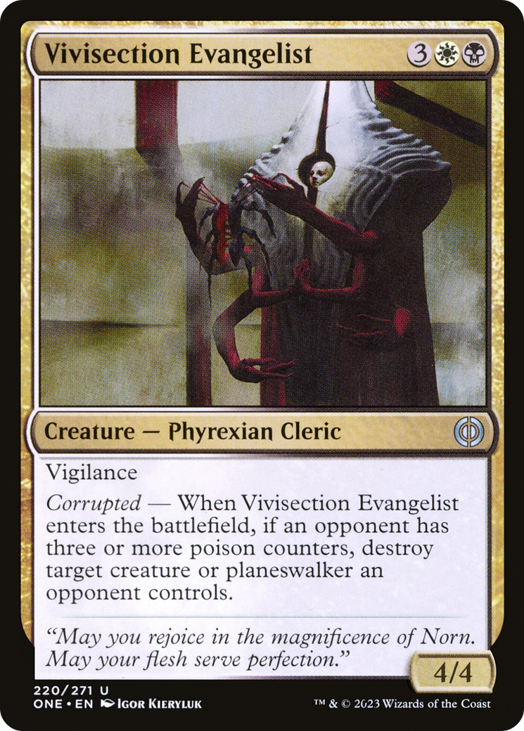 Vivisection Evangelist [Phyrexia: All Will Be One] | Good Games Morley