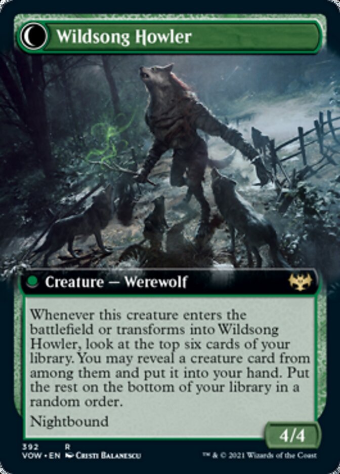 Howlpack Piper // Wildsong Howler (Extended Art) [Innistrad: Crimson Vow] | Good Games Morley