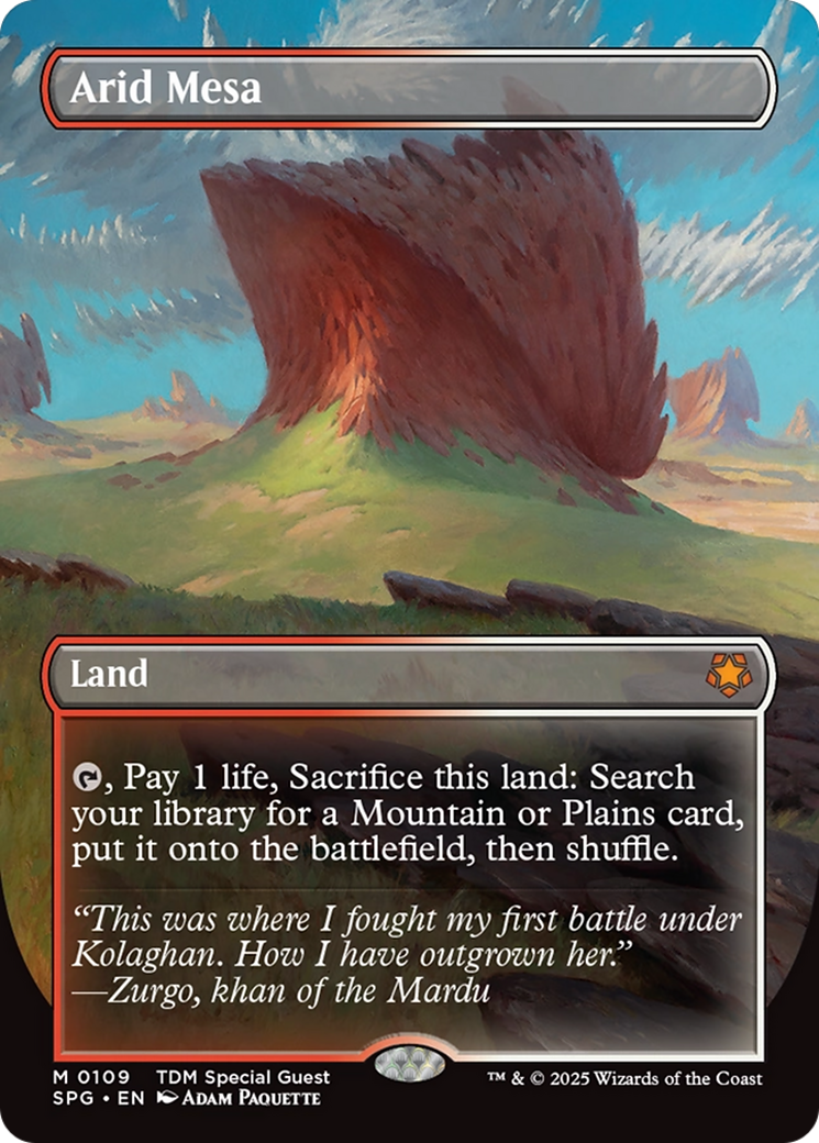 Arid Mesa (Borderless) [Tarkir: Dragonstorm Special Guests] | Good Games Morley
