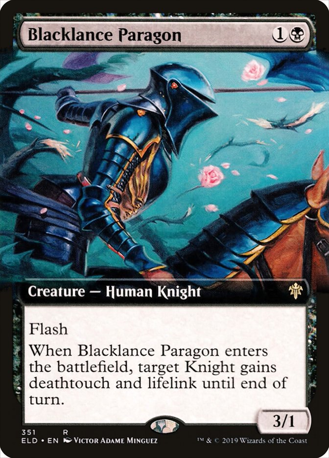 Blacklance Paragon (Extended Art) [Throne of Eldraine] | Good Games Morley