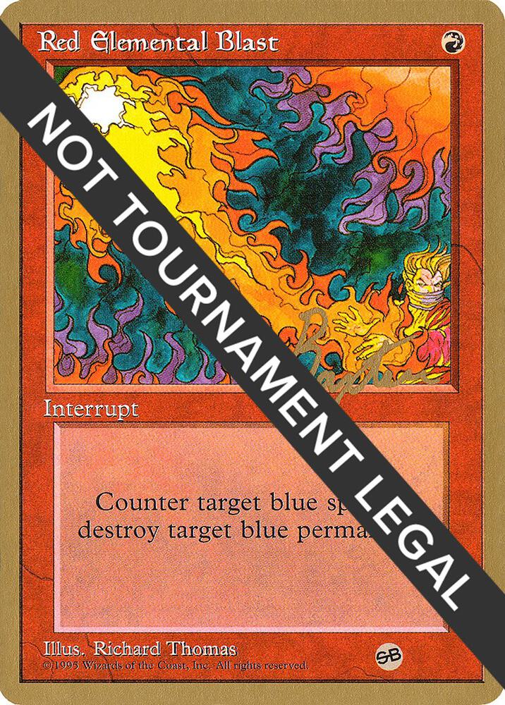 Red Elemental Blast 1996 George Baxter 4ED SB gb218sb/308 (World Championship Decks)  | Good Games Morley