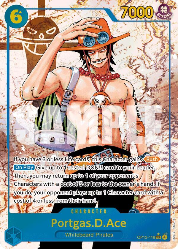 Portgas.D.Ace OP13-119 (Carrying On His Will)  - Parallel Foil | Good Games Morley