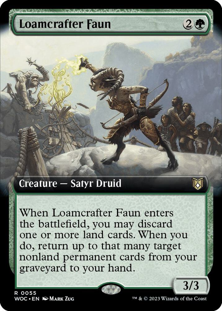Loamcrafter Faun 55/173 (Commander: Wilds of Eldraine)  - Extended Art | Good Games Morley