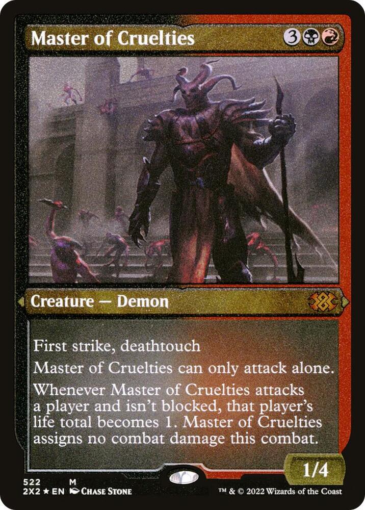 Master of Cruelties Foil Etched 522 (Double Masters 2022)  - Foil | Good Games Morley