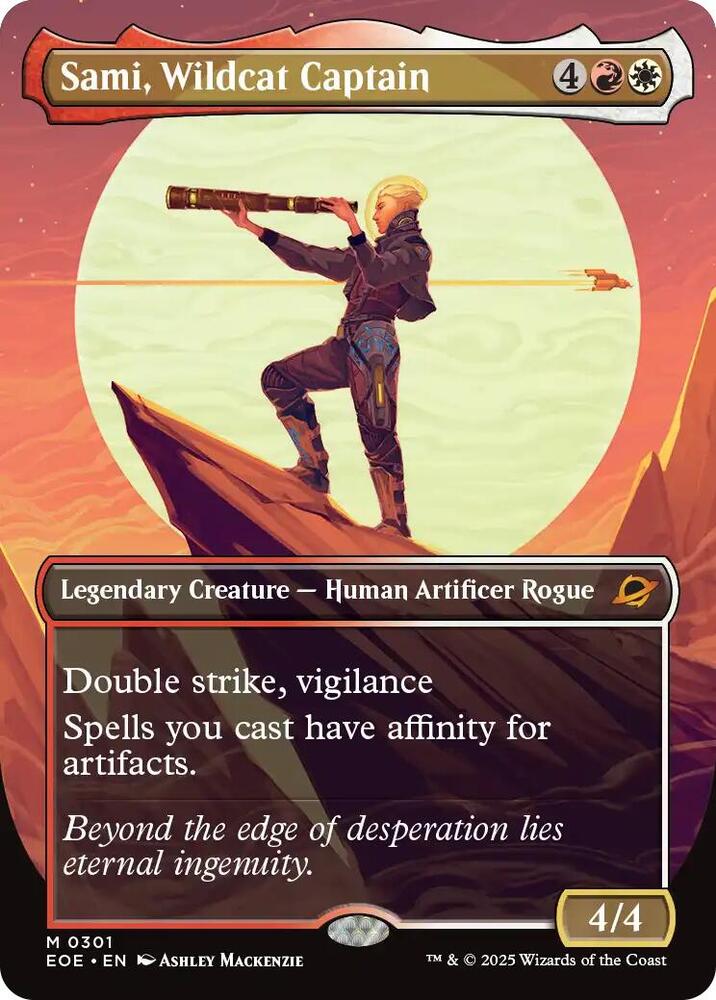 Sami, Wildcat Captain 301 (Edge of Eternities)  - Borderless Foil | Good Games Morley