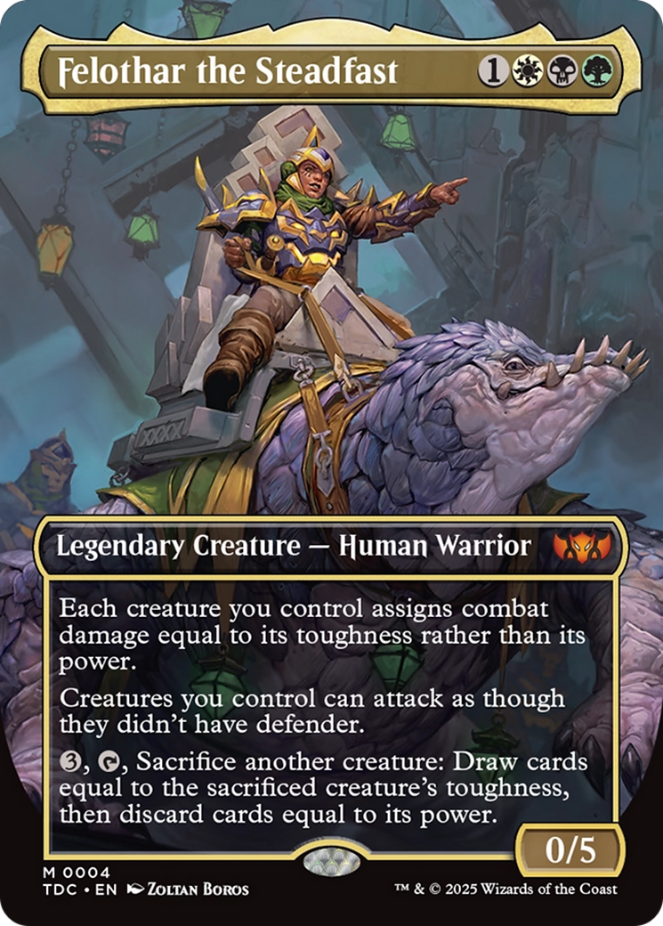 Felothar the Steadfast (Borderless) [Tarkir: Dragonstorm Commander] | Good Games Morley