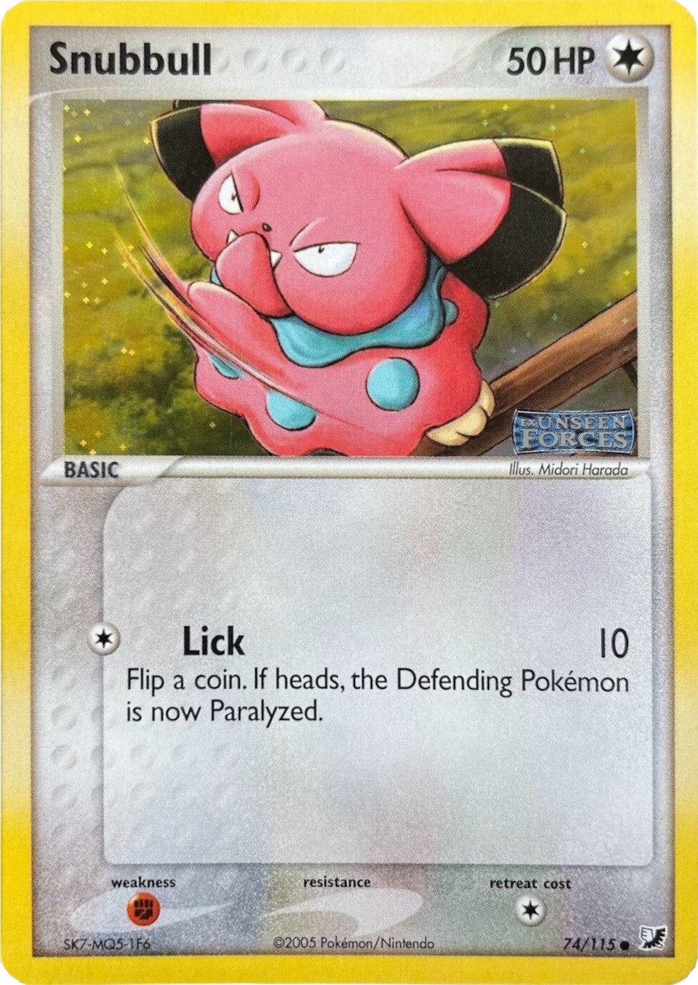 Snubbull (74/115) (Stamped) [EX: Unseen Forces] | Good Games Morley