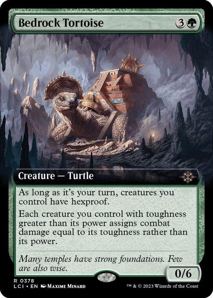 Bedrock Tortoise 378/291 (The Lost Caverns of Ixalan)  - Extended Art Foil | Good Games Morley