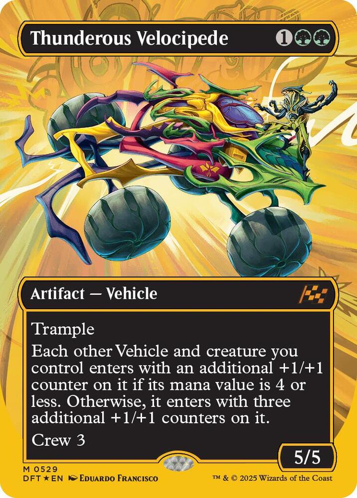 Thunderous Velocipede 529/291 (Aetherdrift)  - Borderless First-Place Foil | Good Games Morley