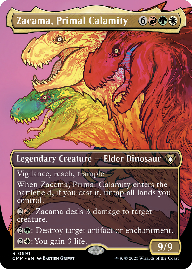 Zacama, Primal Calamity (Borderless Profile) [Commander Masters] | Good Games Morley