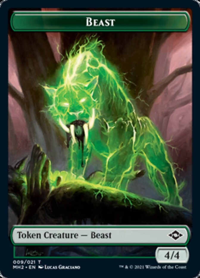 Beast // Clue (14) Double-Sided Token [Modern Horizons 2 Tokens] | Good Games Morley