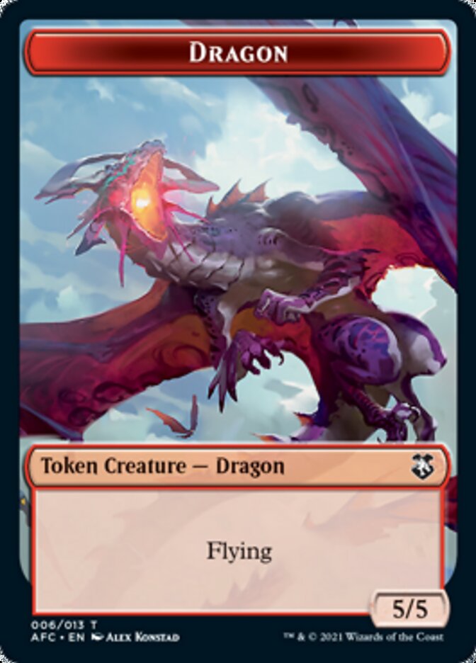 Dragon // Dragon Spirit Double-Sided Token [Dungeons & Dragons: Adventures in the Forgotten Realms Commander Tokens] | Good Games Morley