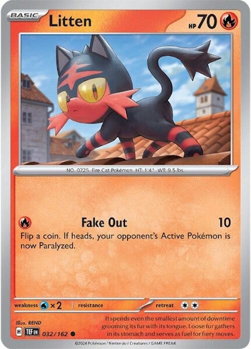 Litten 032/162 (SV05: Temporal Forces)  - Reverse Holofoil | Good Games Morley