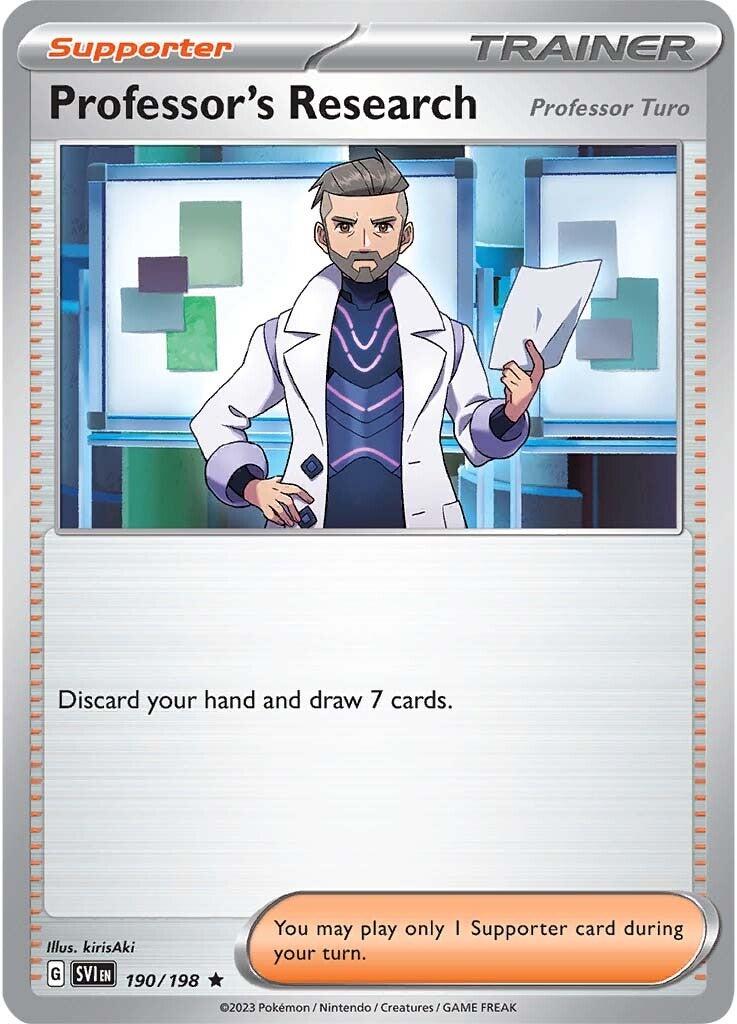 Professor's Research (Professor Turo) (190/198) [Scarlet & Violet: Base Set] | Good Games Morley