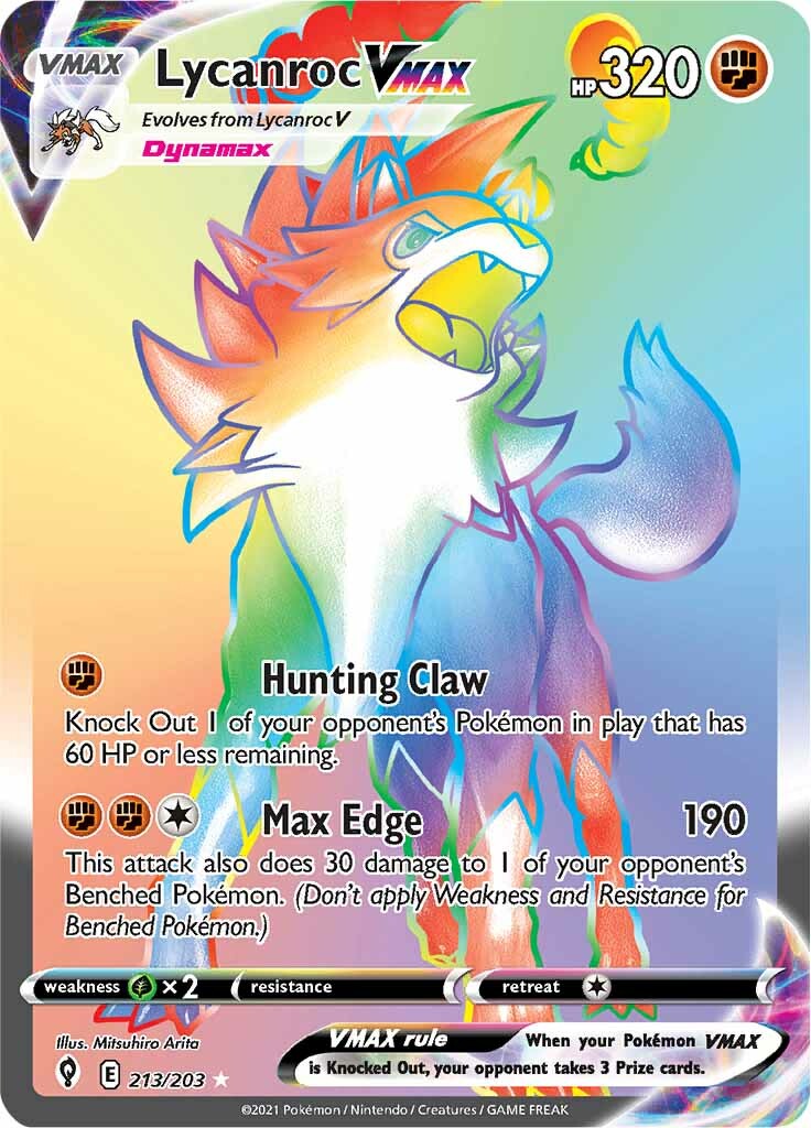 Lycanroc VMAX (213/203) [Sword & Shield: Evolving Skies] | Good Games Morley