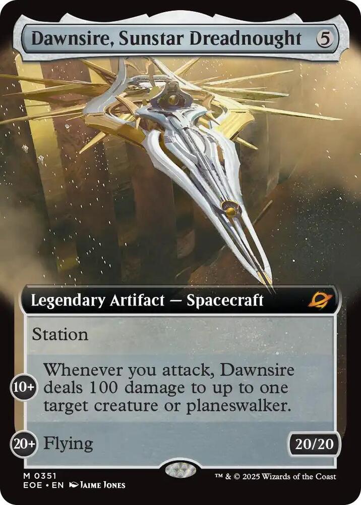 Dawnsire, Sunstar Dreadnought 351 (Edge of Eternities)  - Extended Art | Good Games Morley
