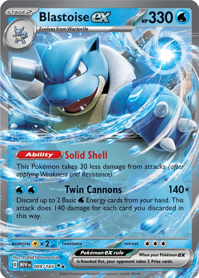 Blastoise ex (009/165) [Scarlet & Violet 151] | Good Games Morley