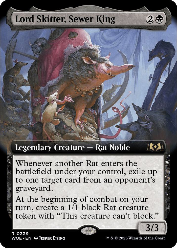 Lord Skitter, Sewer King 339/276 (Wilds of Eldraine)  - Extended Art | Good Games Morley
