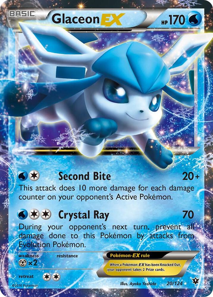 Glaceon EX 20/124 (XY - Fates Collide)  - Holofoil | Good Games Morley
