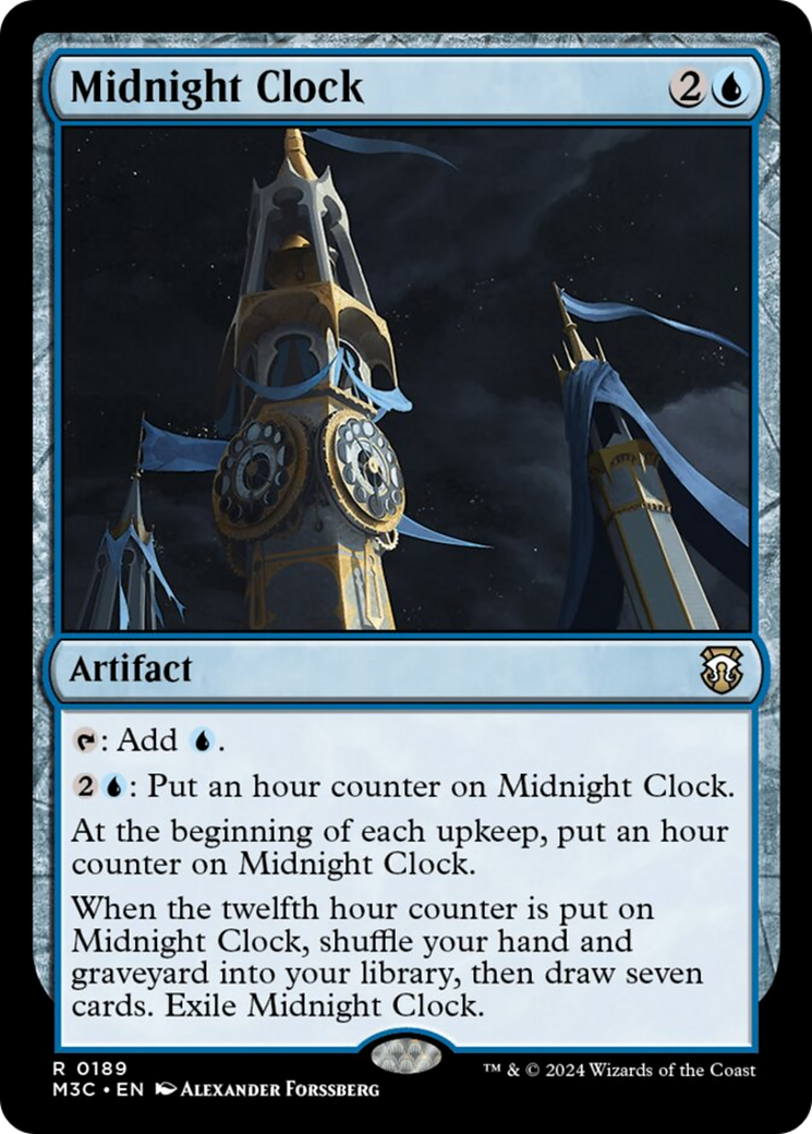 Midnight Clock (Ripple Foil) [Modern Horizons 3 Commander] | Good Games Morley