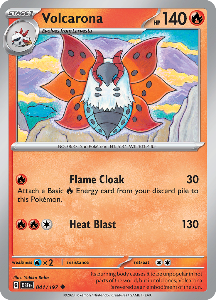 Volcarona (041/197) [Scarlet & Violet: Obsidian Flames] | Good Games Morley