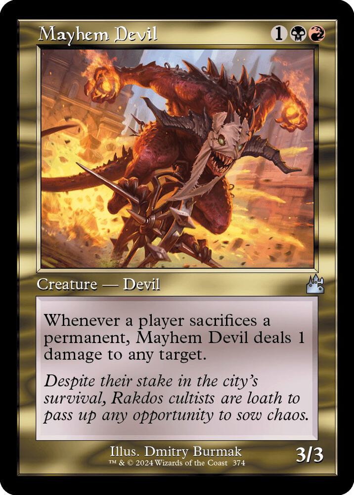 Mayhem Devil 374/291 (Ravnica Remastered)  - Retro Foil | Good Games Morley