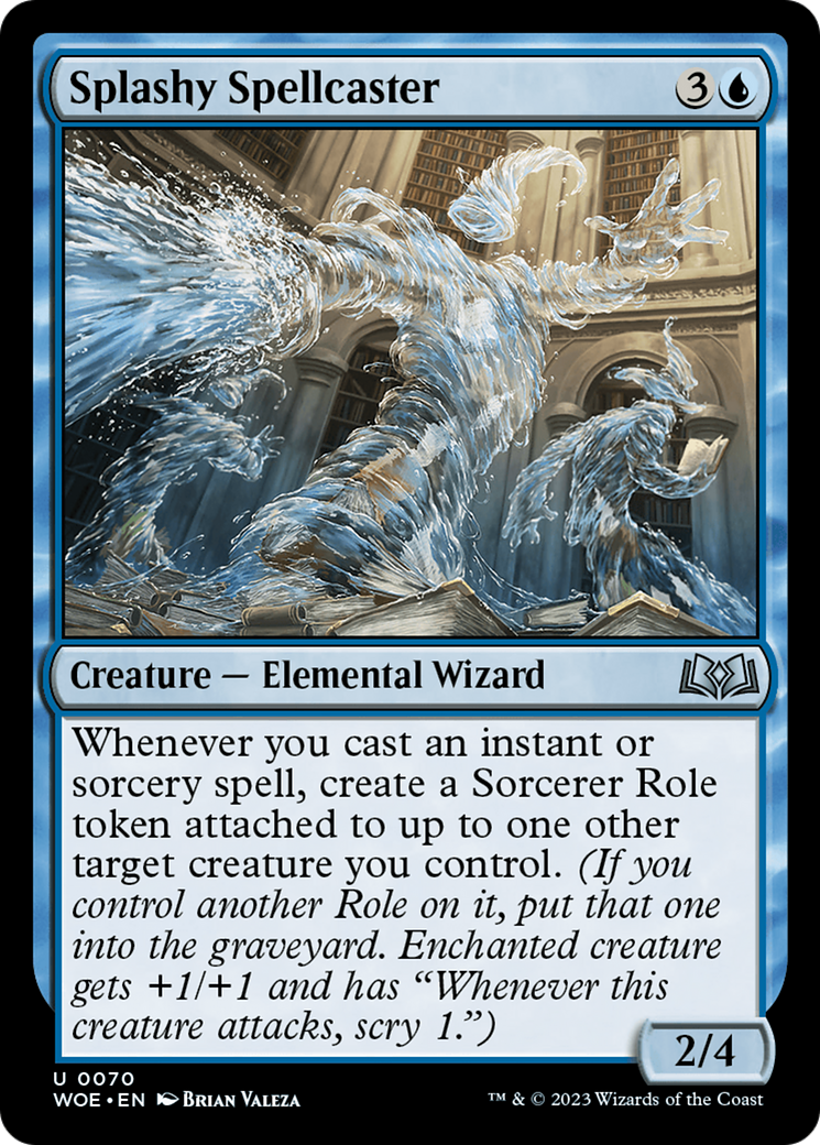 Splashy Spellcaster [Wilds of Eldraine] | Good Games Morley