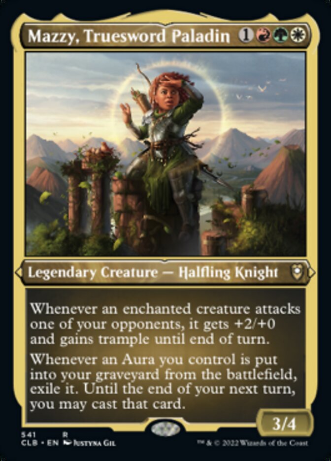 Mazzy, Truesword Paladin (Foil Etched) [Commander Legends: Battle for Baldur's Gate] | Good Games Morley