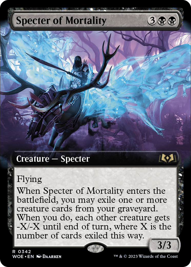 Specter of Mortality (Extended Art) [Wilds of Eldraine] | Good Games Morley