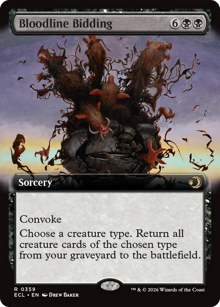 Bloodline Bidding (Extended Art) [Lorwyn Eclipsed] | Good Games Morley