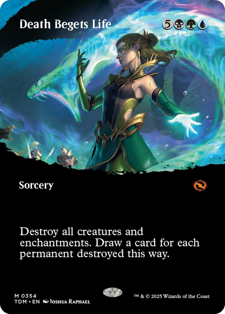Death Begets Life (Borderless) [Tarkir: Dragonstorm] | Good Games Morley