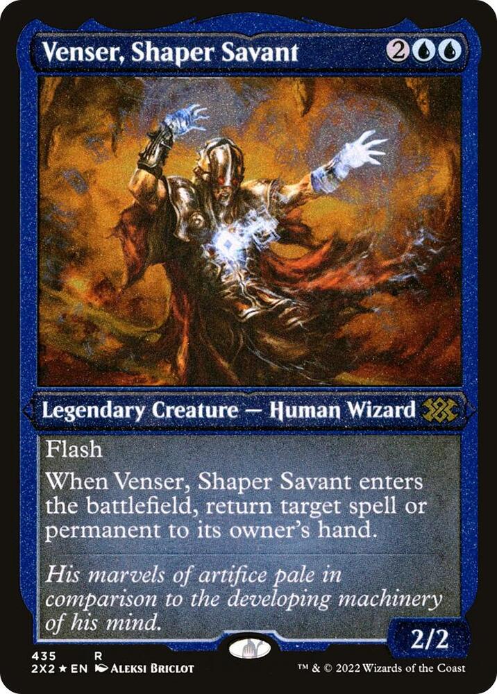 Venser Shaper Savant Foil Etched 435 (Double Masters 2022)  - Foil | Good Games Morley