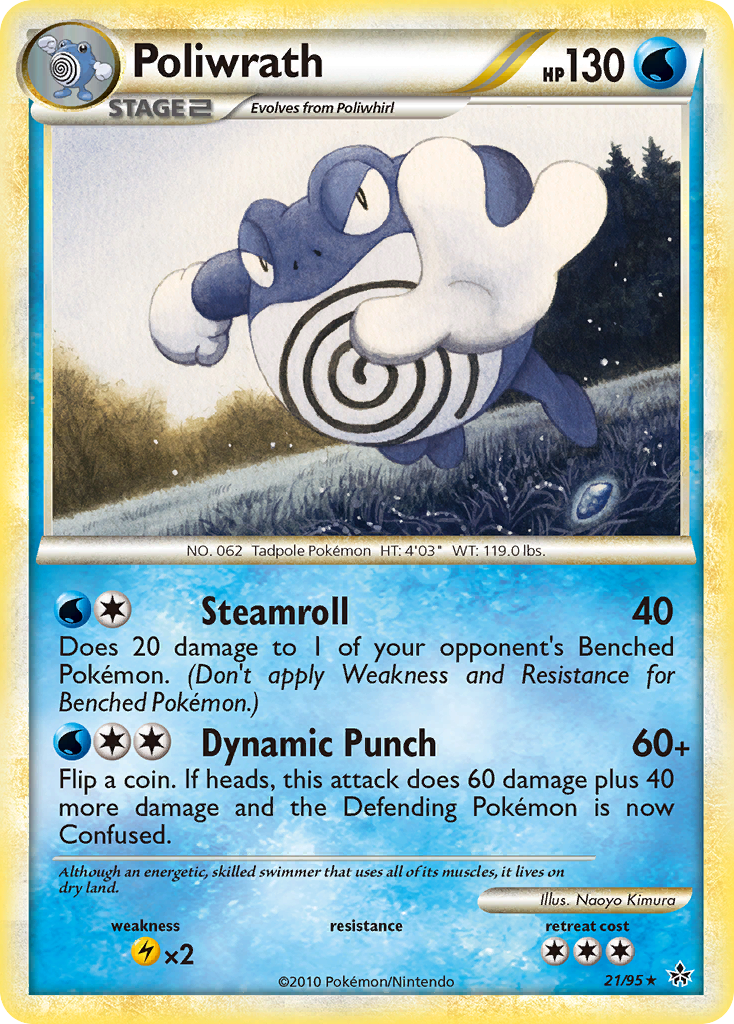 Poliwrath (21/95) [HeartGold & SoulSilver: Unleashed] | Good Games Morley