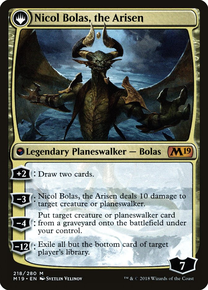 Nicol Bolas, the Ravager // Nicol Bolas, the Arisen [Core Set 2019 Prerelease Promos] | Good Games Morley