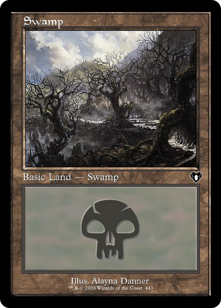 Swamp (443) (Retro) [Commander Masters] | Good Games Morley