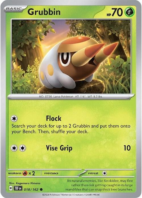 Grubbin 018/162 (SV05: Temporal Forces)  - Reverse Holofoil | Good Games Morley
