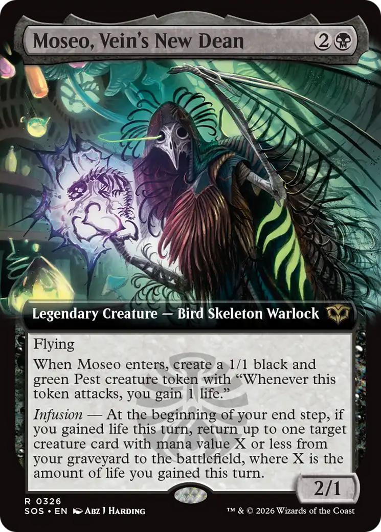 Moseo, Vein's New Dean (Extended Art) [Secrets of Strixhaven] | Good Games Morley