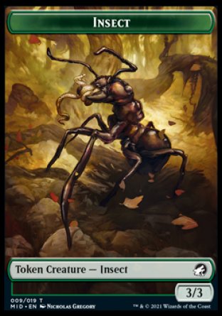 Zombie (005) // Insect Double-Sided Token [Innistrad: Midnight Hunt Tokens] | Good Games Morley