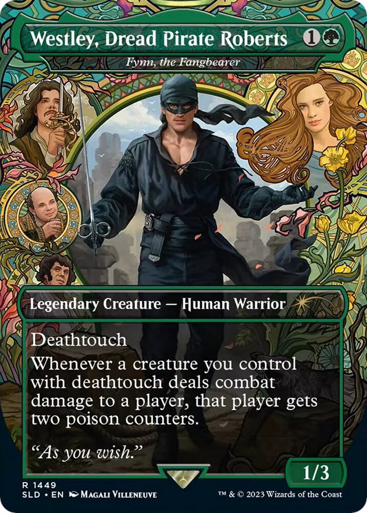 Westley, Dread Pirate Roberts // Fynn, the Fangbearer 1449 (Secret Lair Drop Series)  - Borderless Foil | Good Games Morley