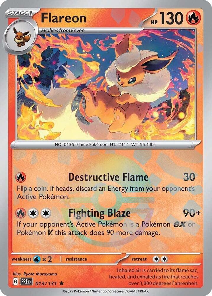 Flareon (013/131) (Poke Ball Pattern) [Scarlet & Violet: Prismatic Evolutions] | Good Games Morley