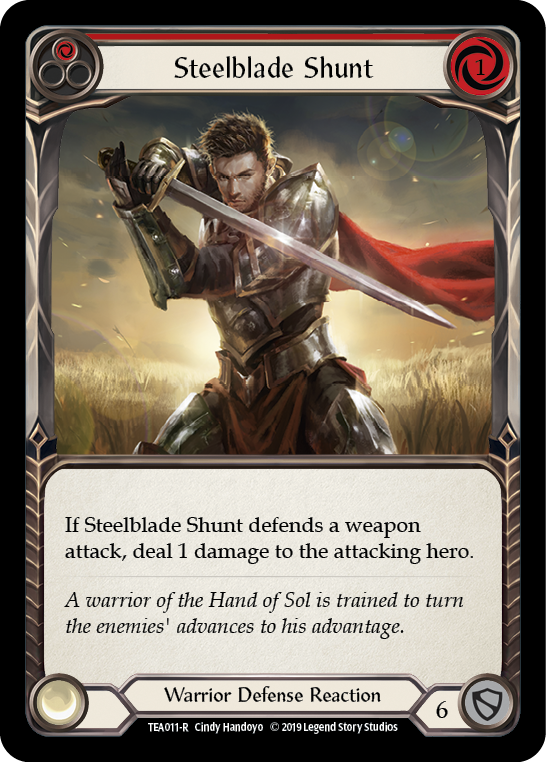 Steelblade Shunt (Red) [TEA011-R] (Dorinthea Hero Deck)  1st Edition Normal | Good Games Morley