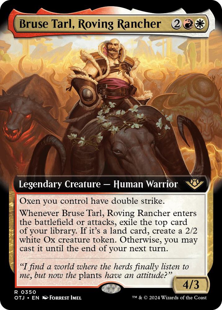 Bruse Tarl, Roving Rancher 350/286 (Outlaws of Thunder Junction)  - Extended Art | Good Games Morley