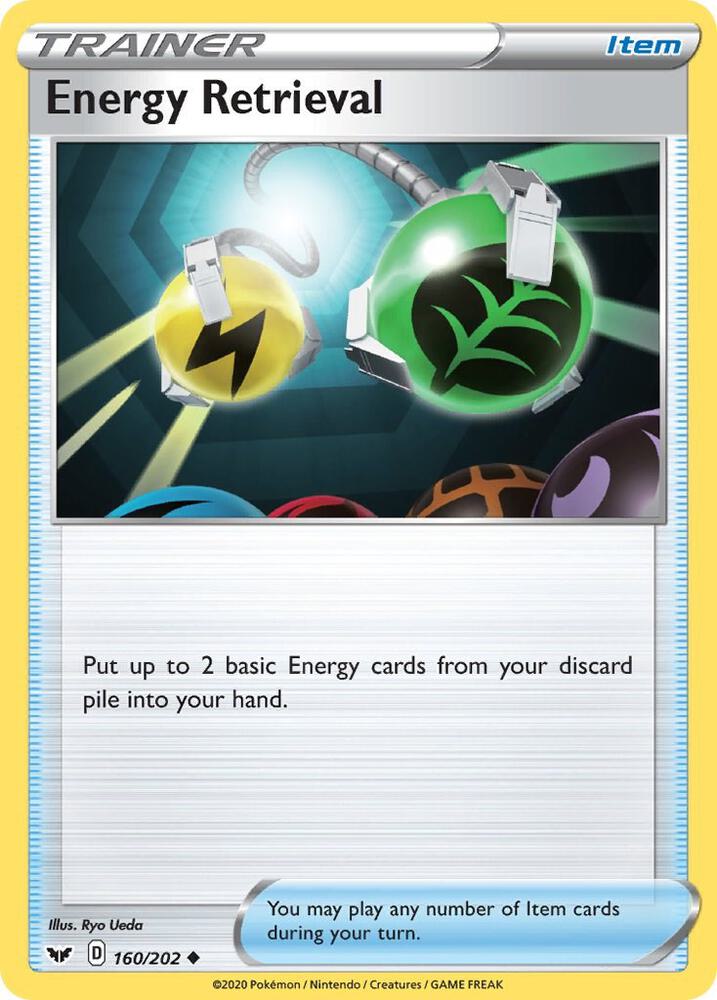 Energy Retrieval 160/202 (SWSH01: Sword & Shield Base Set)  | Good Games Morley