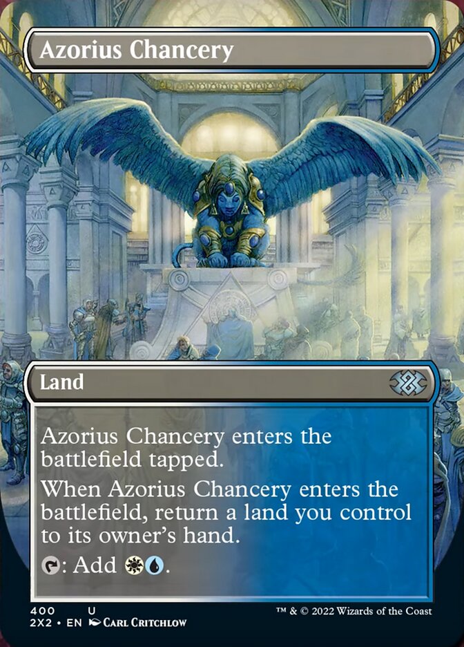 Azorius Chancery (Borderless Alternate Art) [Double Masters 2022] | Good Games Morley