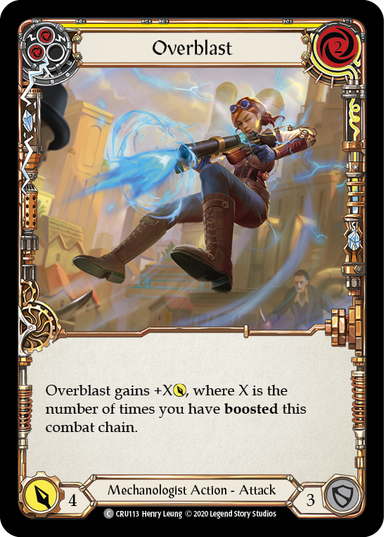 Overblast (Yellow) [CRU113] (Crucible of War)  1st Edition Normal | Good Games Morley